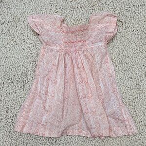 Bonpoint Light Pink Hand Embroidered Dress